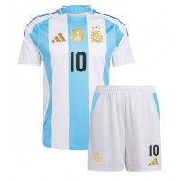 Argentína Lionel Messi #10 Domáci Detský futbalový dres Copa America 2024 Krátky Rukáv (+ trenírky)